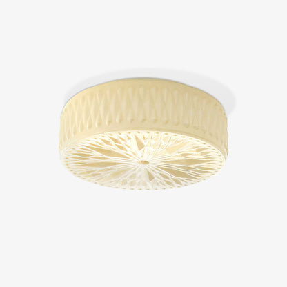 Celestine Glass Drum LED Flush Mount Ceiling Light