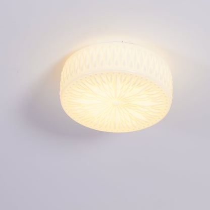 Celestine Glass Drum LED Flush Mount Ceiling Light