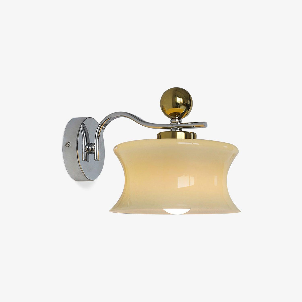 Lucienne Glass Drum Shade Gold Wall Sconce