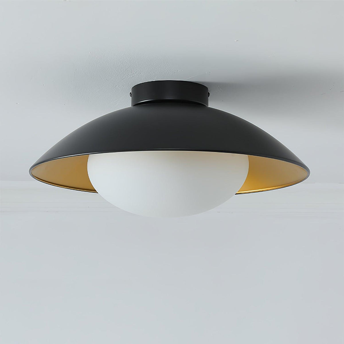 Ombrelle Gold Leaf Dome Ceiling and Wall Light