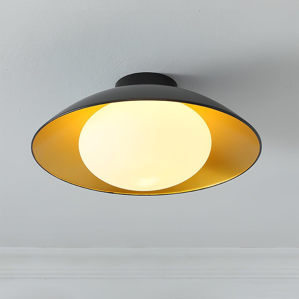 Ombrelle Gold Leaf Dome Ceiling and Wall Light