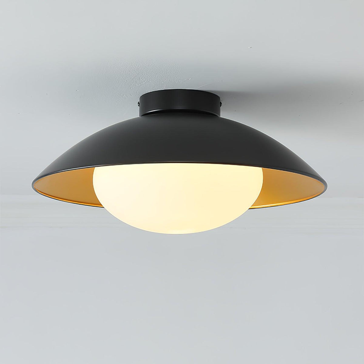 Ombrelle Gold Leaf Dome Ceiling and Wall Light
