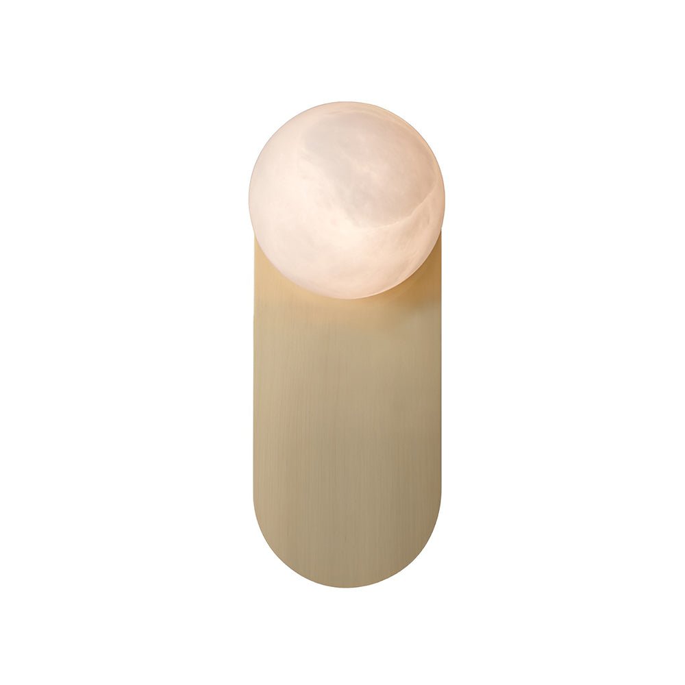Corisande Alabaster Globe Copper Wall Sconce