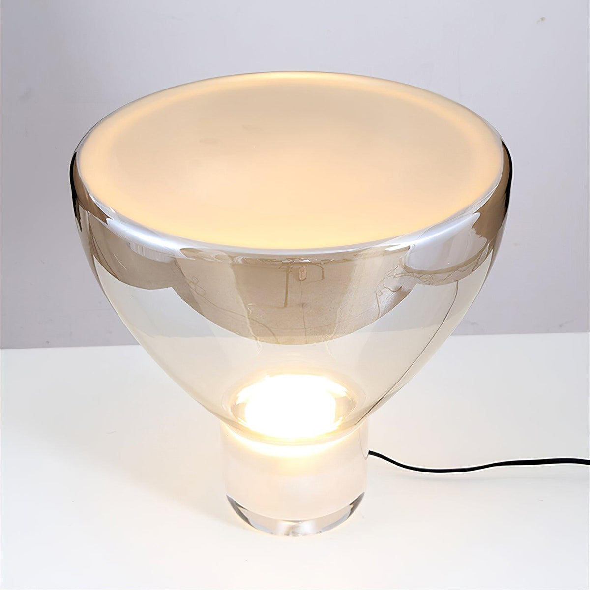 Ambrette Glass Bowl Table Lamp