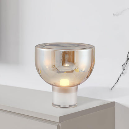 Ambrette Glass Bowl Table Lamp