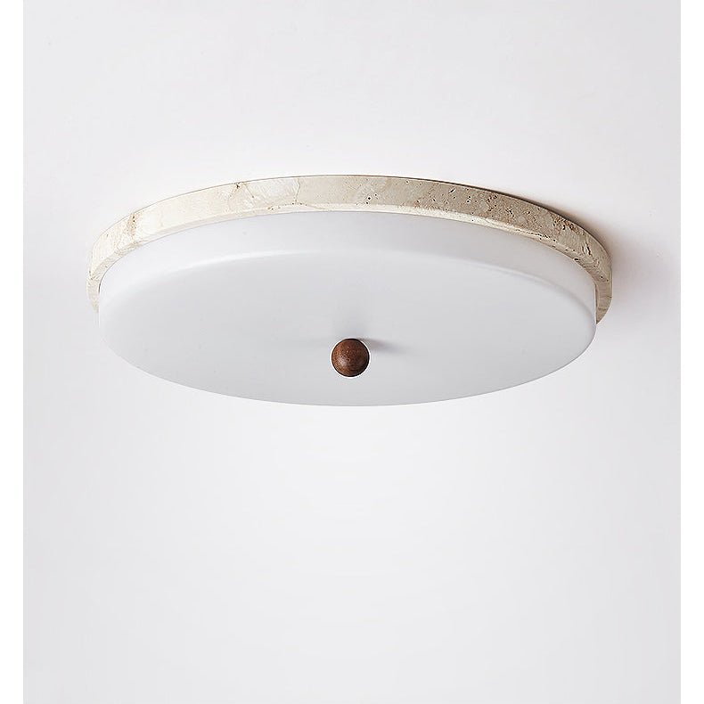 Saverio Travertine Ring LED Flush Mount Ceiling Light