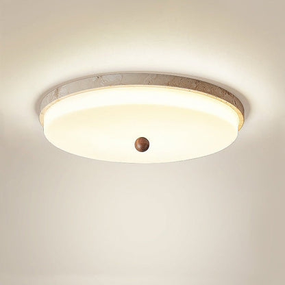 Saverio Travertine Ring LED Flush Mount Ceiling Light