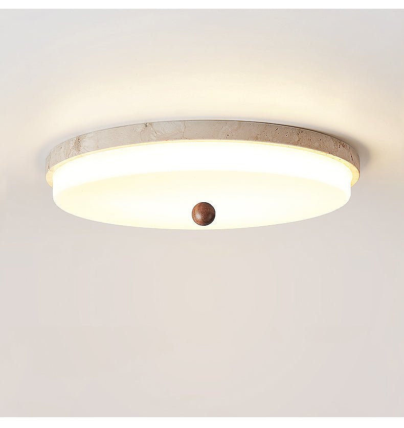 Saverio Travertine Ring LED Flush Mount Ceiling Light
