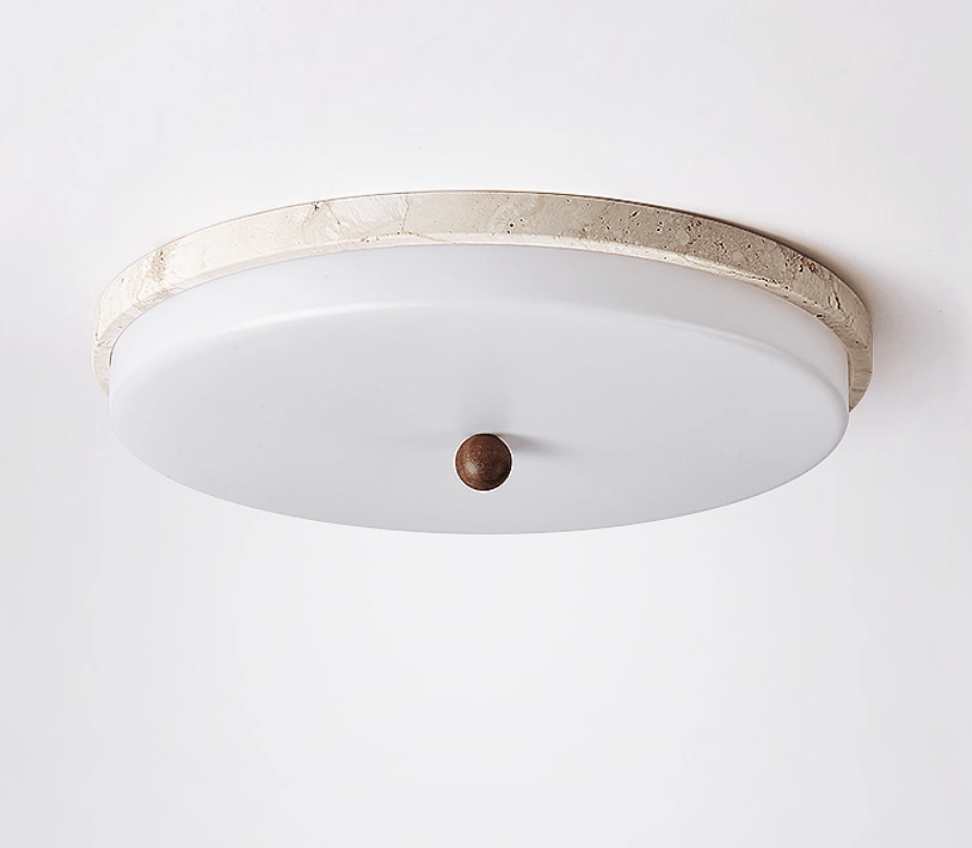 Saverio Travertine Ring LED Flush Mount Ceiling Light