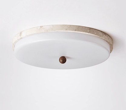 Saverio Travertine Ring LED Flush Mount Ceiling Light