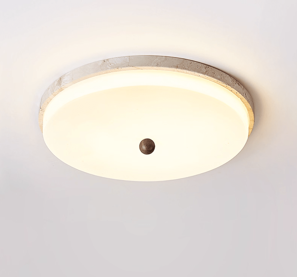 Saverio Travertine Ring LED Flush Mount Ceiling Light