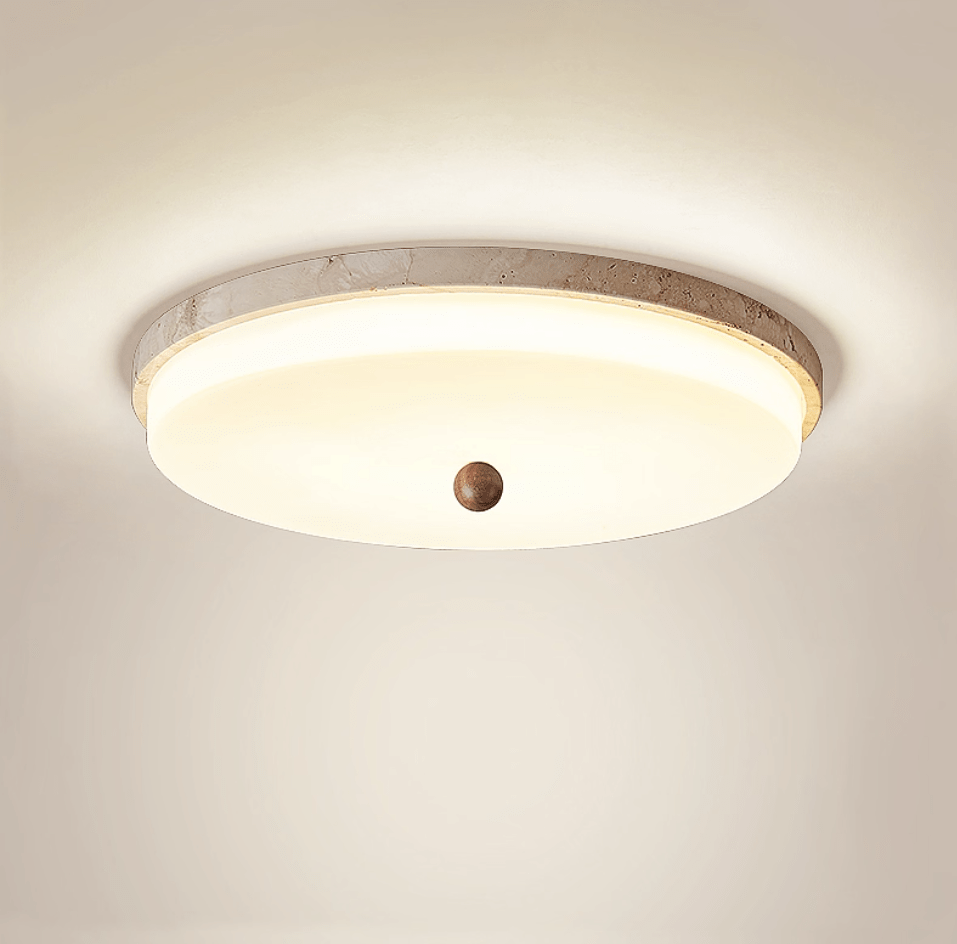 Saverio Travertine Ring LED Flush Mount Ceiling Light