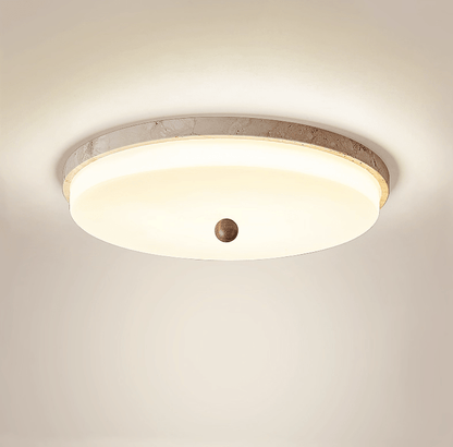 Saverio Travertine Ring LED Flush Mount Ceiling Light