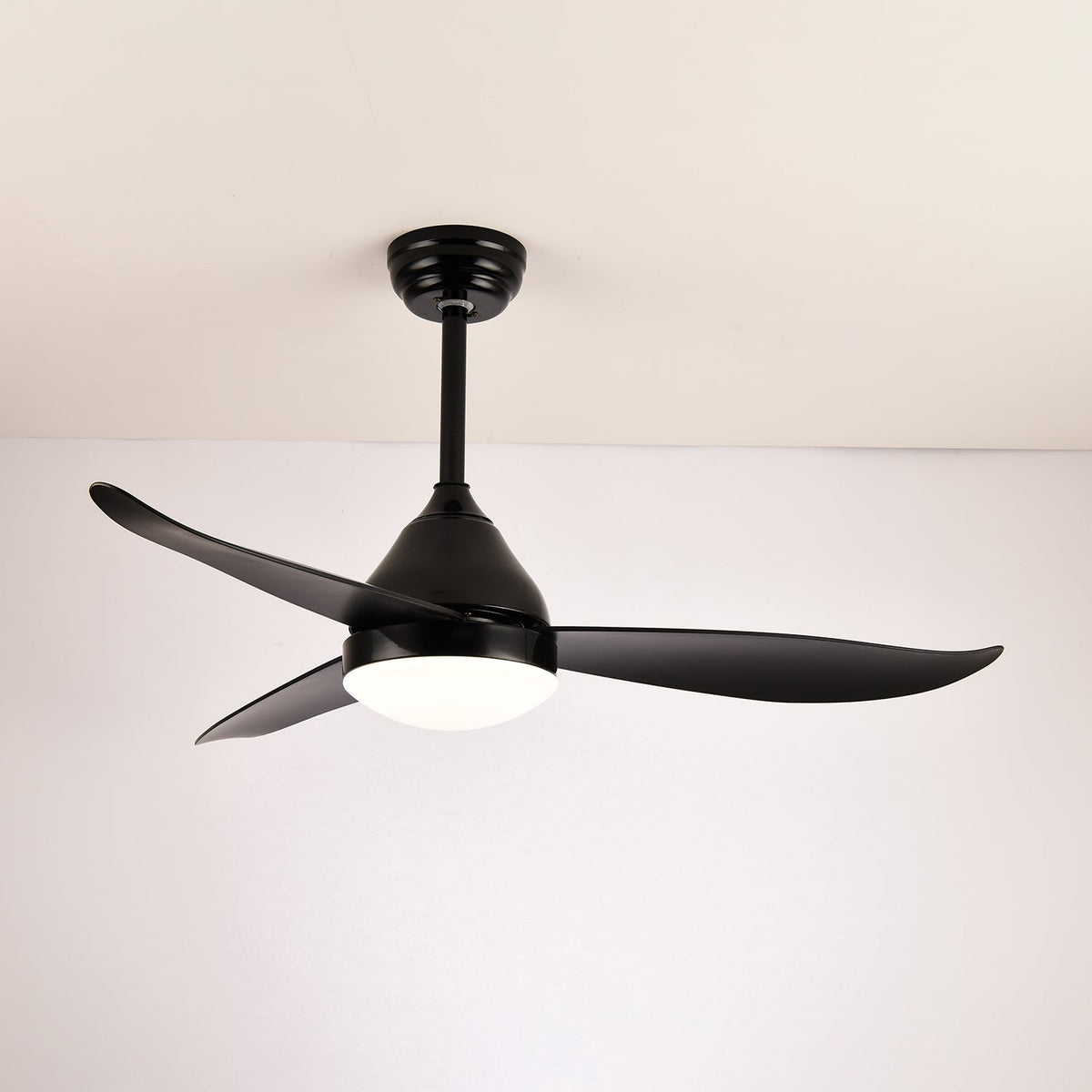 Alize Light Wood Three Blade LED Ceiling Fan Light