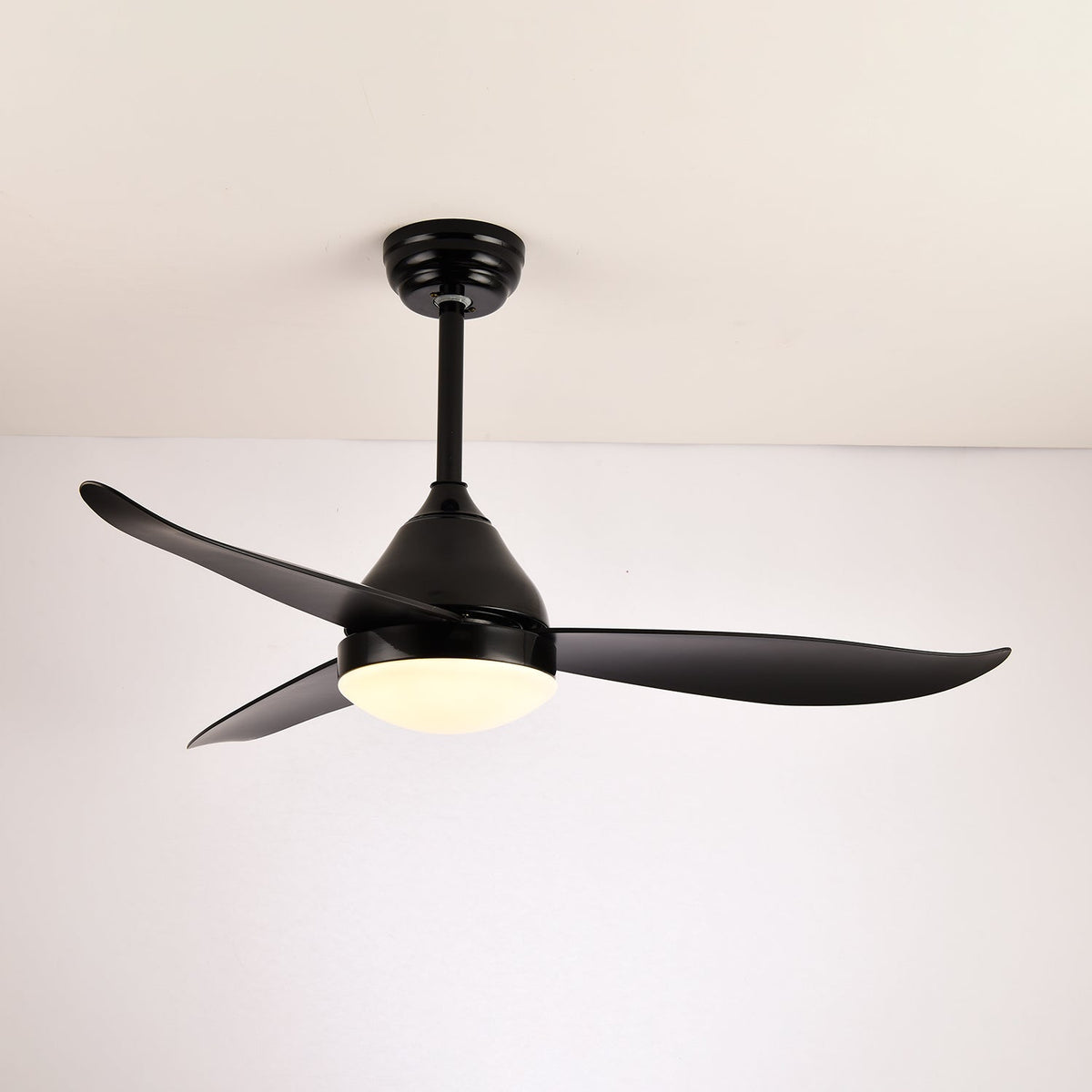 Alize Light Wood Three Blade LED Ceiling Fan Light