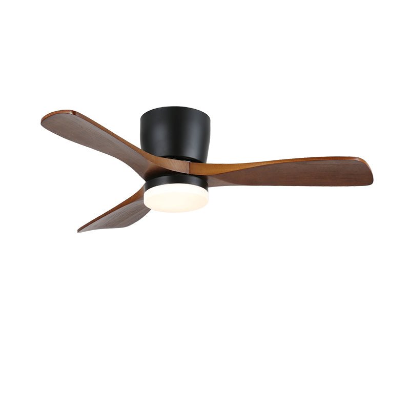 Ilona Low Profile Wood Blade LED Ceiling Fan Light