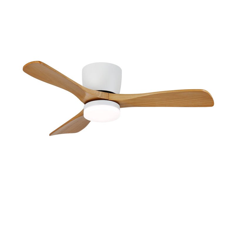 Ilona Low Profile Wood Blade LED Ceiling Fan Light