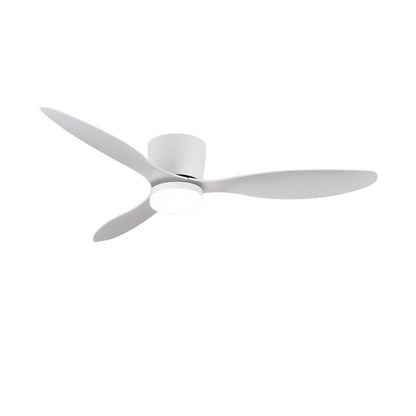 Ilona Low Profile Wood Blade LED Ceiling Fan Light