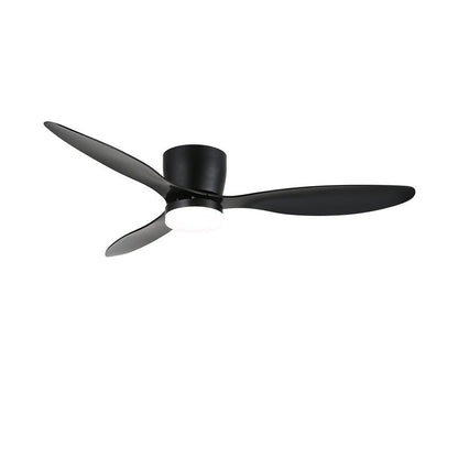 Ilona Low Profile Wood Blade LED Ceiling Fan Light