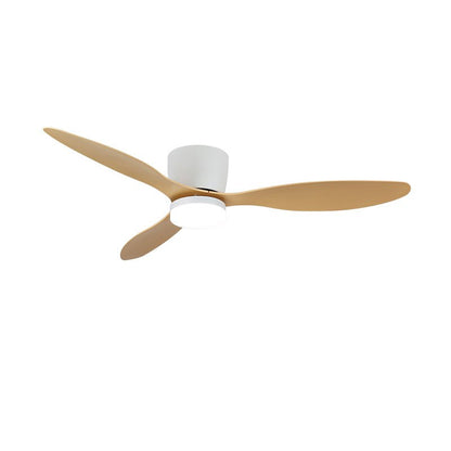 Ilona Low Profile Wood Blade LED Ceiling Fan Light