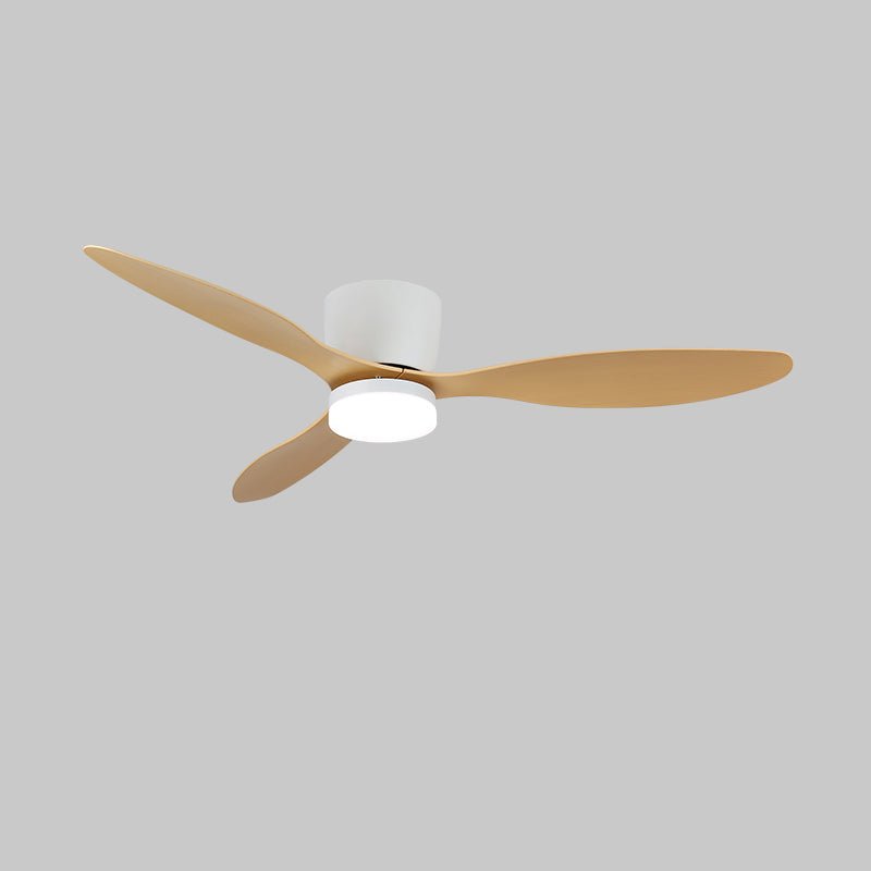 Ilona Low Profile Wood Blade LED Ceiling Fan Light