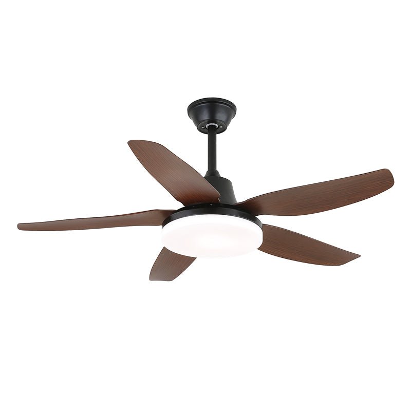 Junon Walnut Blade LED Ceiling Fan Light with Remote
