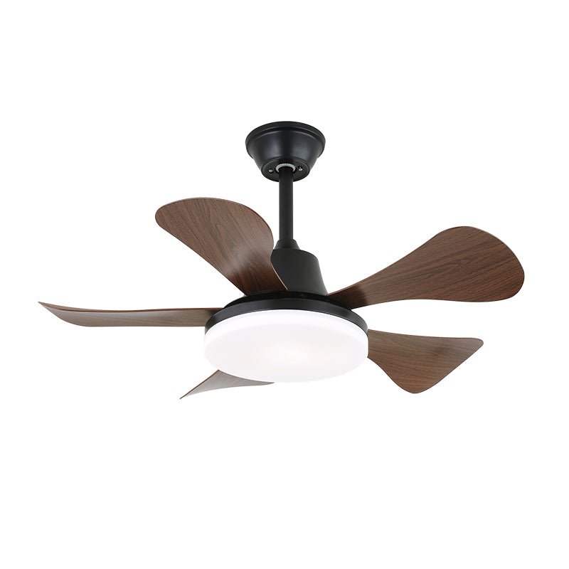 Junon Walnut Blade LED Ceiling Fan Light with Remote