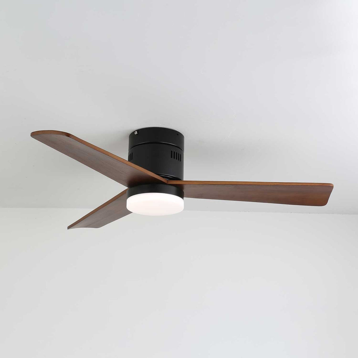 Joliette Low Profile Wood Blade LED Ceiling Fan Light