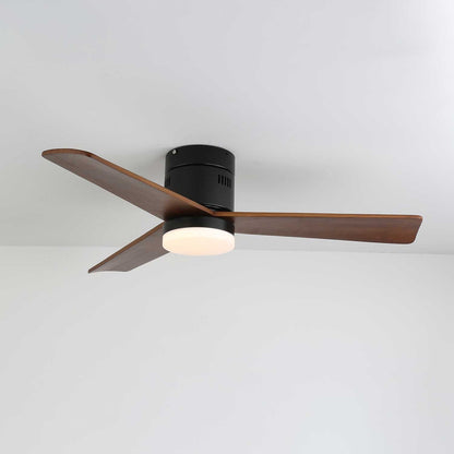 Joliette Low Profile Wood Blade LED Ceiling Fan Light