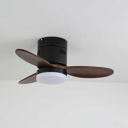 Joliette Low Profile Wood Blade LED Ceiling Fan Light