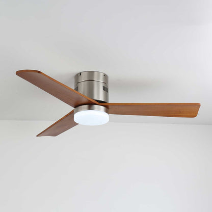 Joliette Low Profile Wood Blade LED Ceiling Fan Light