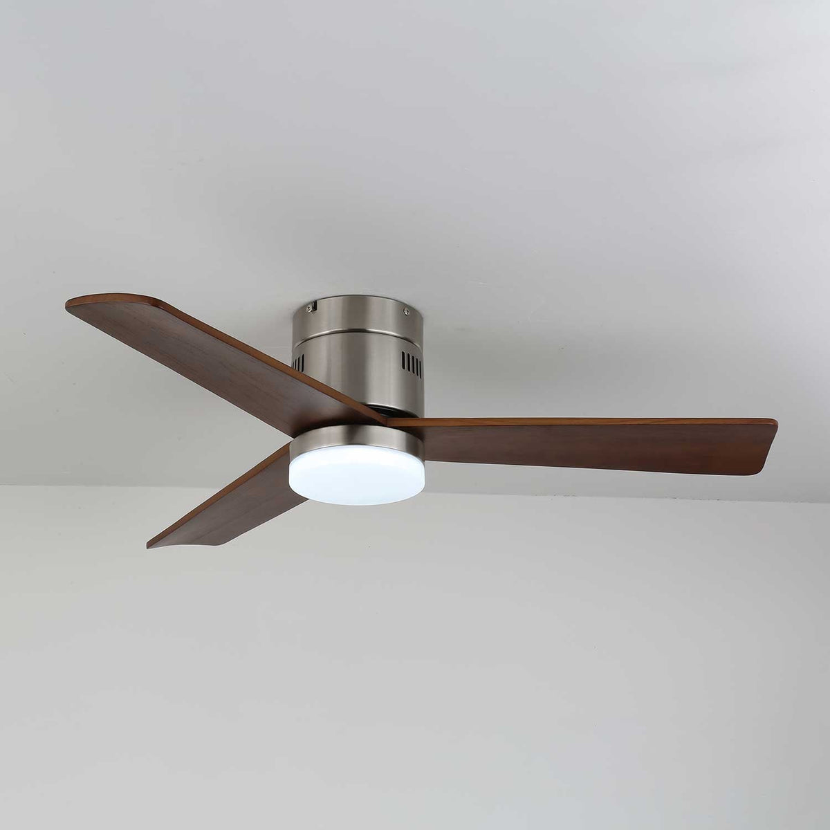 Joliette Low Profile Wood Blade LED Ceiling Fan Light