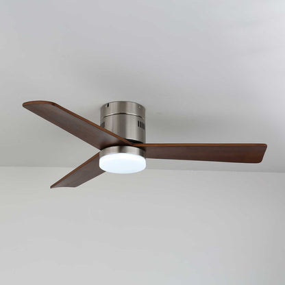 Joliette Low Profile Wood Blade LED Ceiling Fan Light