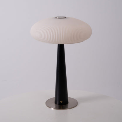 Quintia Fluted Glass Rechargeable LED Table Lamp