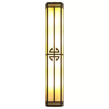 Wrenna Tall Alabaster Outdoor LED Wall Light
