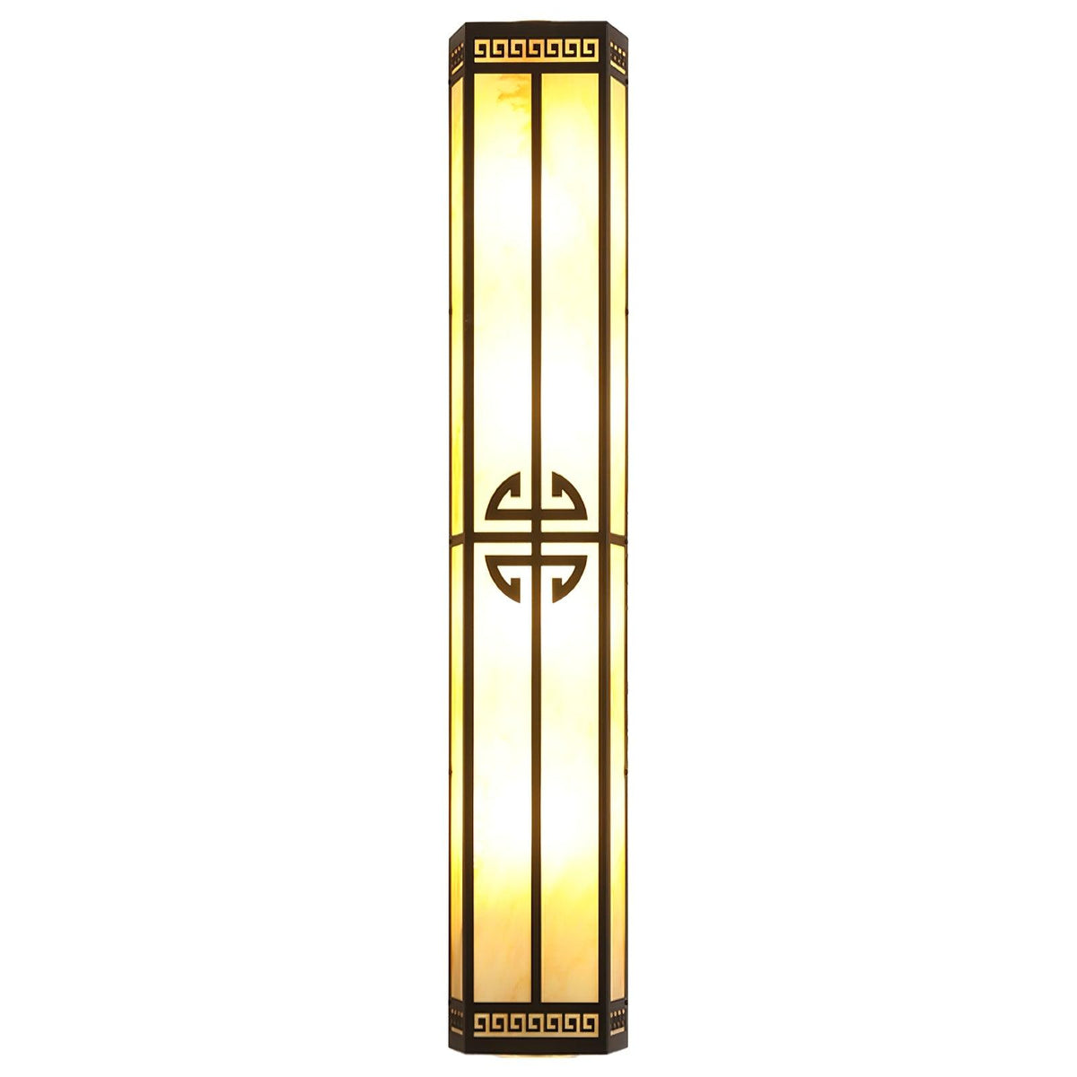 Wrenna Tall Alabaster Outdoor LED Wall Light