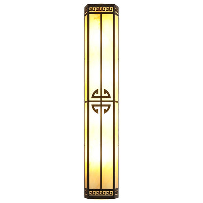 Wrenna Tall Alabaster Outdoor LED Wall Light