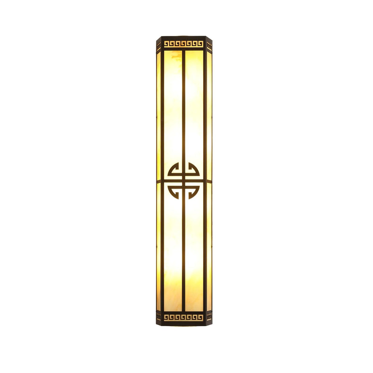 Wrenna Tall Alabaster Outdoor LED Wall Light