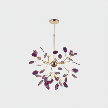 Calliste Natural Agate Rose Gold Branch Chandelier