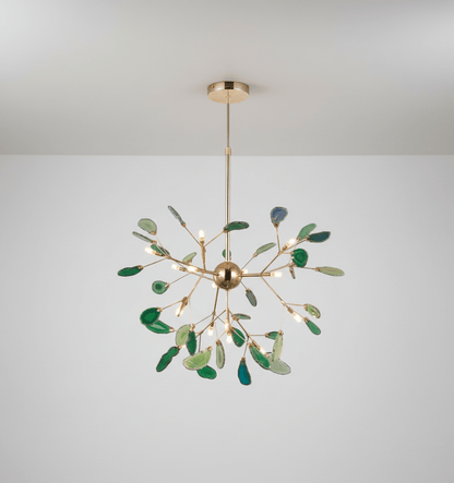 Calliste Natural Agate Rose Gold Branch Chandelier