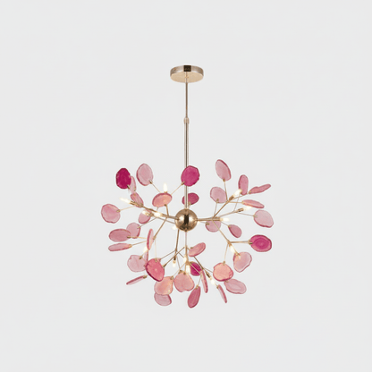 Calliste Natural Agate Rose Gold Branch Chandelier