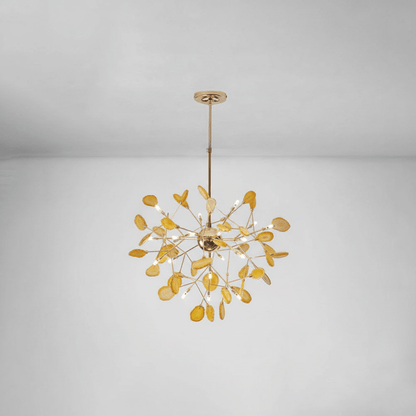 Calliste Natural Agate Rose Gold Branch Chandelier