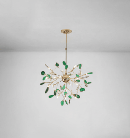 Calliste Natural Agate Rose Gold Branch Chandelier
