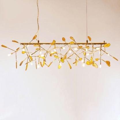 Calliste Natural Agate Rose Gold Branch Chandelier