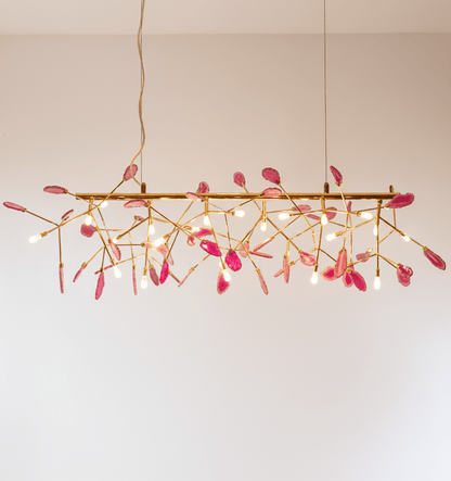 Calliste Natural Agate Rose Gold Branch Chandelier