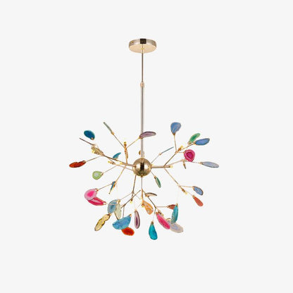 Calliste Natural Agate Rose Gold Branch Chandelier
