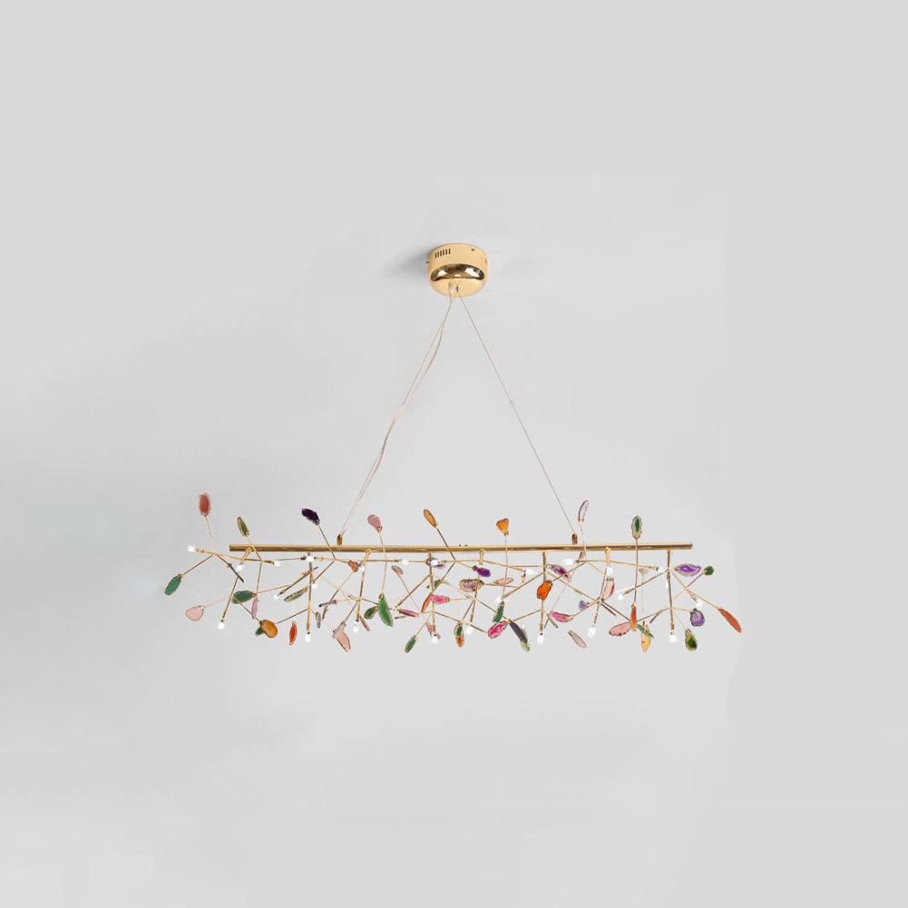 Calliste Natural Agate Rose Gold Branch Chandelier