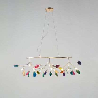 Calliste Natural Agate Rose Gold Branch Chandelier