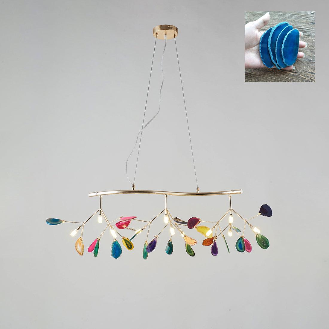 Calliste Natural Agate Rose Gold Branch Chandelier