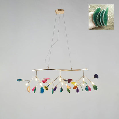 Calliste Natural Agate Rose Gold Branch Chandelier